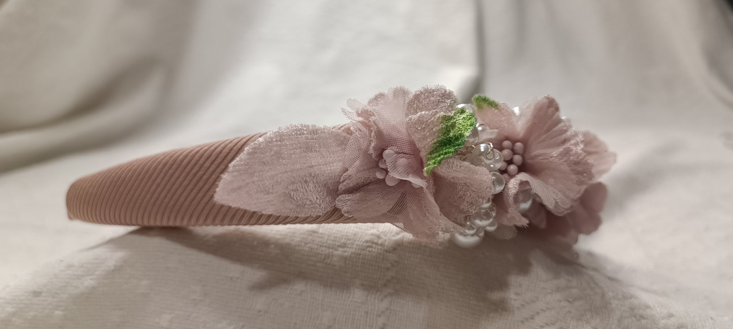 Diadema Flores Rosa