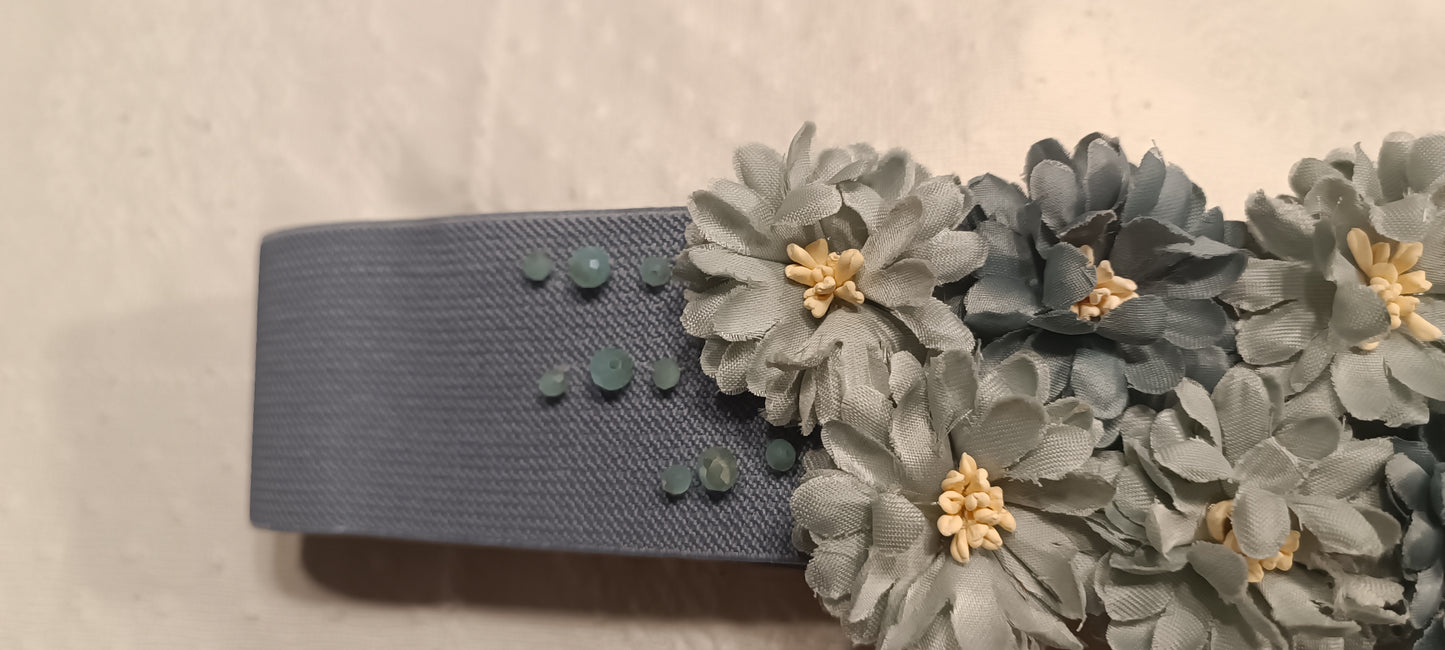 Cinturón Flores Azul.
