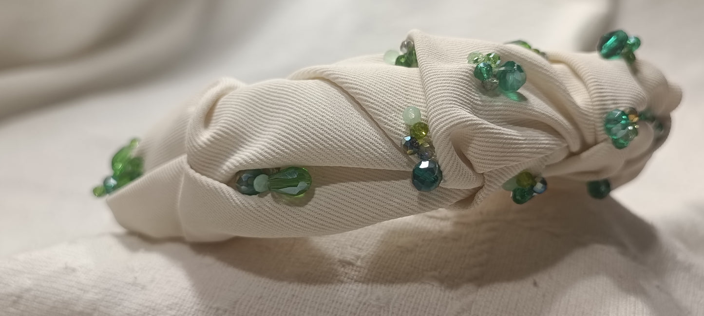 Diadema Fruncido Verde