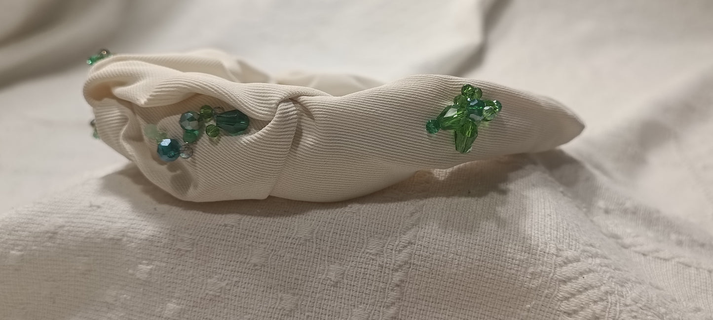 Diadema Fruncido Verde