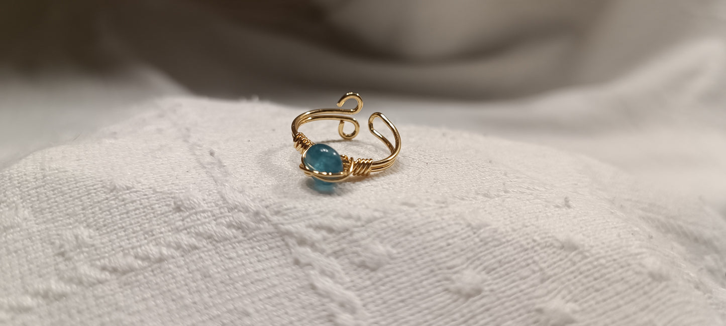 Anillo Aguamarina