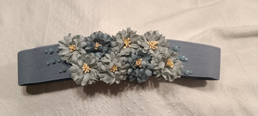 Cinturón Flores Azul.