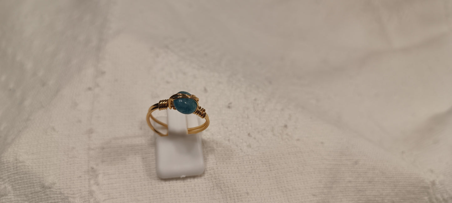 Anillo Aguamarina