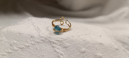 Anillo Aguamarina